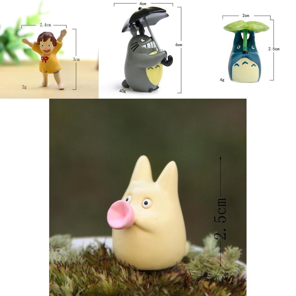 Cute Totoro Umbrella Blowing Horn Cat Pajama Girl Mini Model For Celebration And Collectors Gift