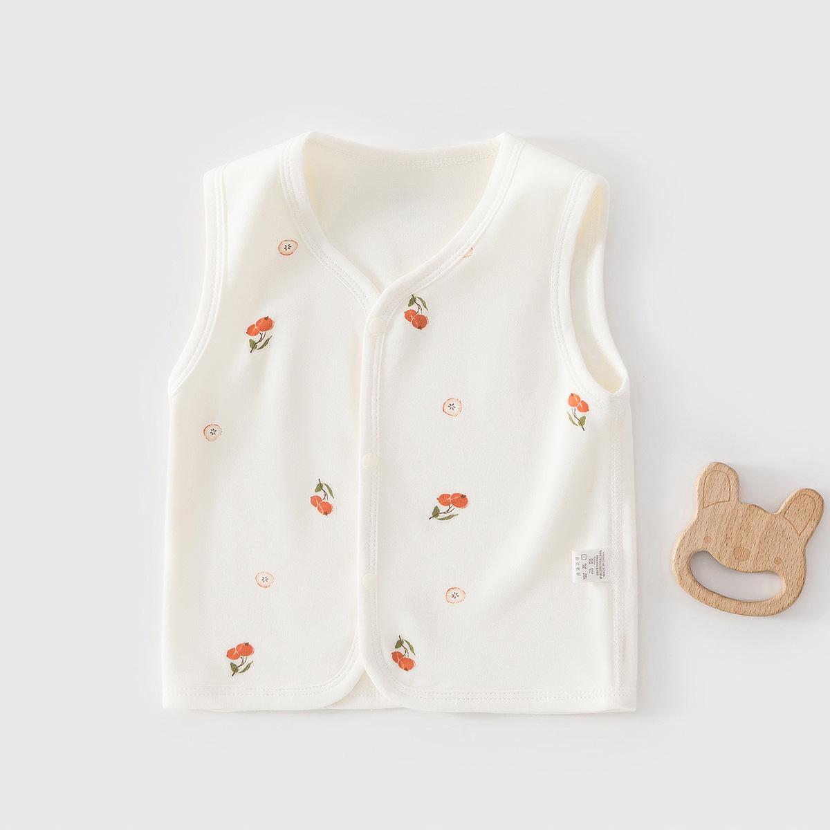 Newborn Pure Cotton Double-Layer Vest - Spring/Autumn Cardigan for Boys & Girls Toddler Size 66