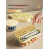 CAMUZ 1000ml 3-Compartment Glass Lunch Box with Cutlery