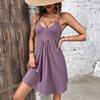 Europe and the United States New Dress, Hot-selling Skirt Button A Version Waist Display Hepburn Style Suspender Skirt