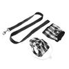 Pet Pig Vest Harness Dress with Leash and Cap Pigs EscapeProof Walking Harness Strap(Black White M)