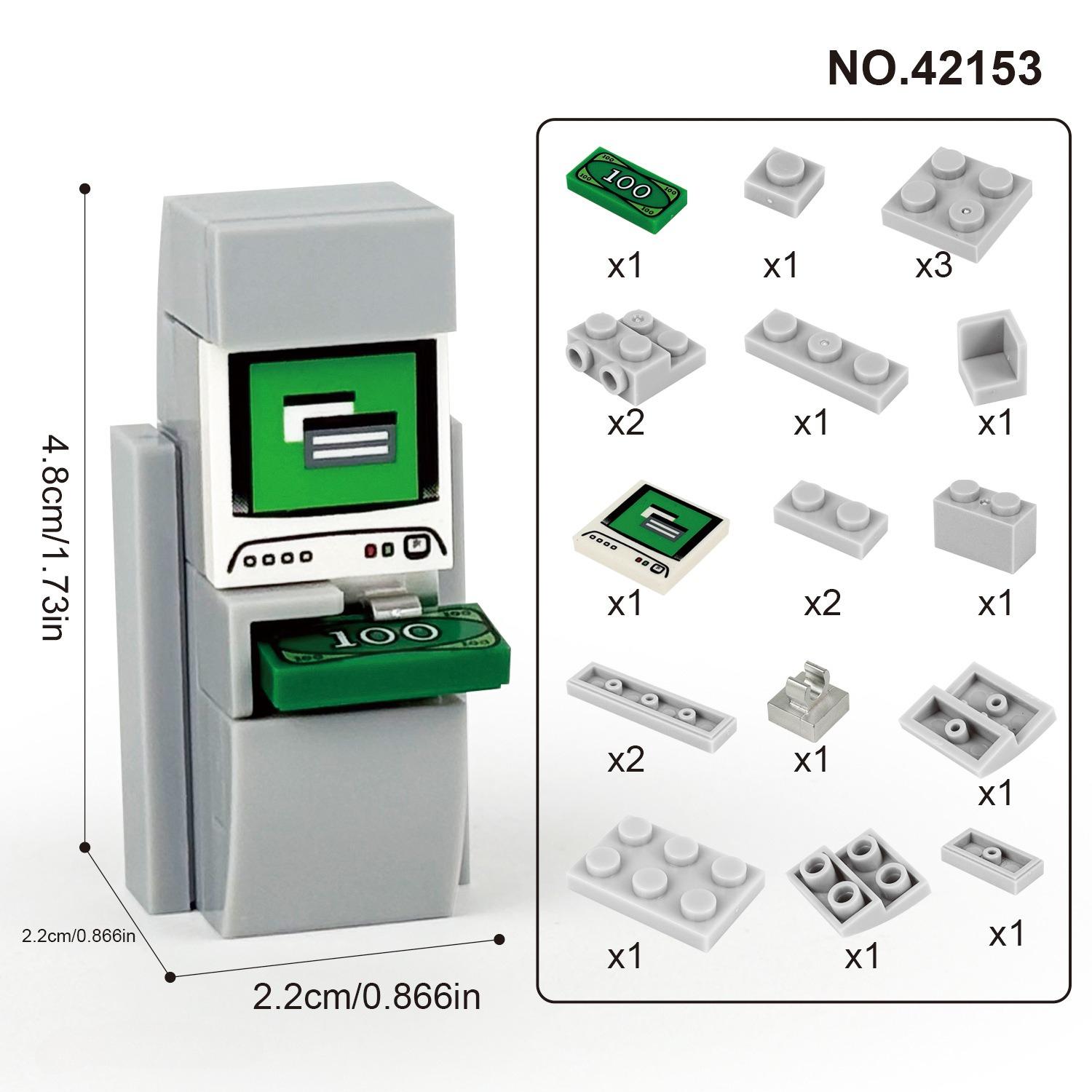 City series bank ATM building blocks toys