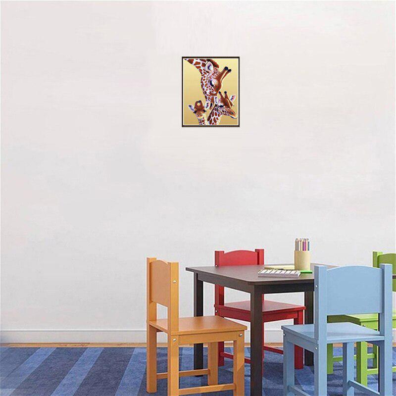 5D Diamond Painting Giraffe Animal Embroidery Handcraft Kit Full Round Drill Cross Stitch