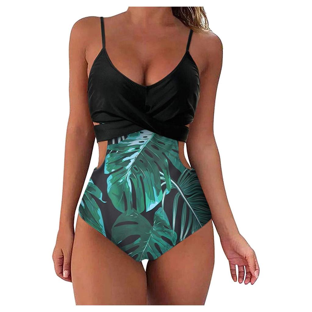 Fashion Women's Summer Sexy Printed One-piece Bikini Swimsuit New