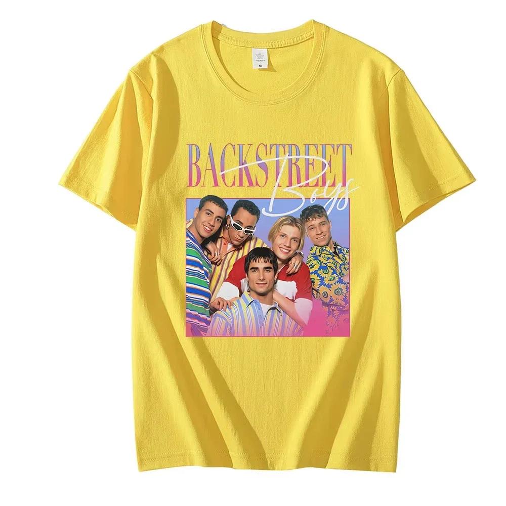 Rolig Backstreet Boys T-shirt Unisex 90-tals Vintage T-shirt Pojkband Unisexs Unisexs Throwback Hyllning T-shirts Hip Hop Streetwear