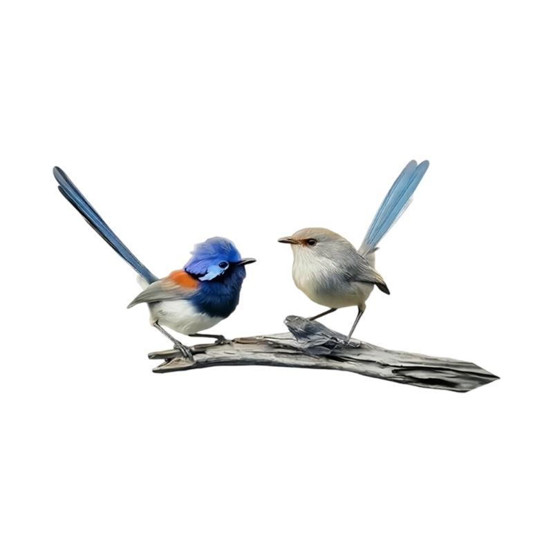 Metal Bird Home Garden Display with Color Finish and Branch Mount for Yard Fence Tree and Balcony Styling for Home Use