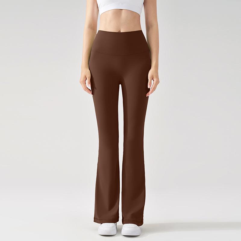 Lycra Antibacterial High-Waist Yoga Flare Pants for Women | Hip-Lifting, Wide-Leg, Micro Flare Fitness & Dance Pants