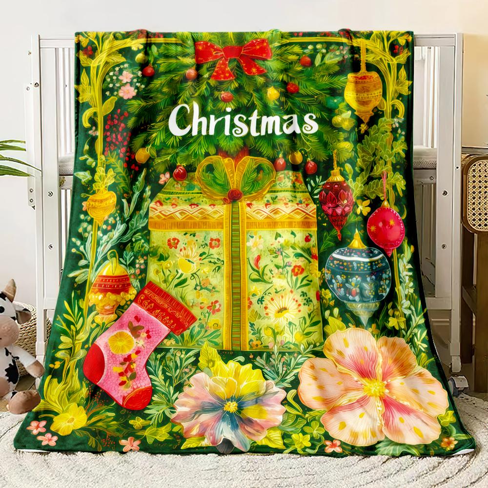 Traumhaftes Weihnachts-Flanell-Dünndecke Schlafzimmerdecke, Wohnzimmer, Sofadecke, Studentenbüro Nickerchen, Campingausflug, Kindergeschenk