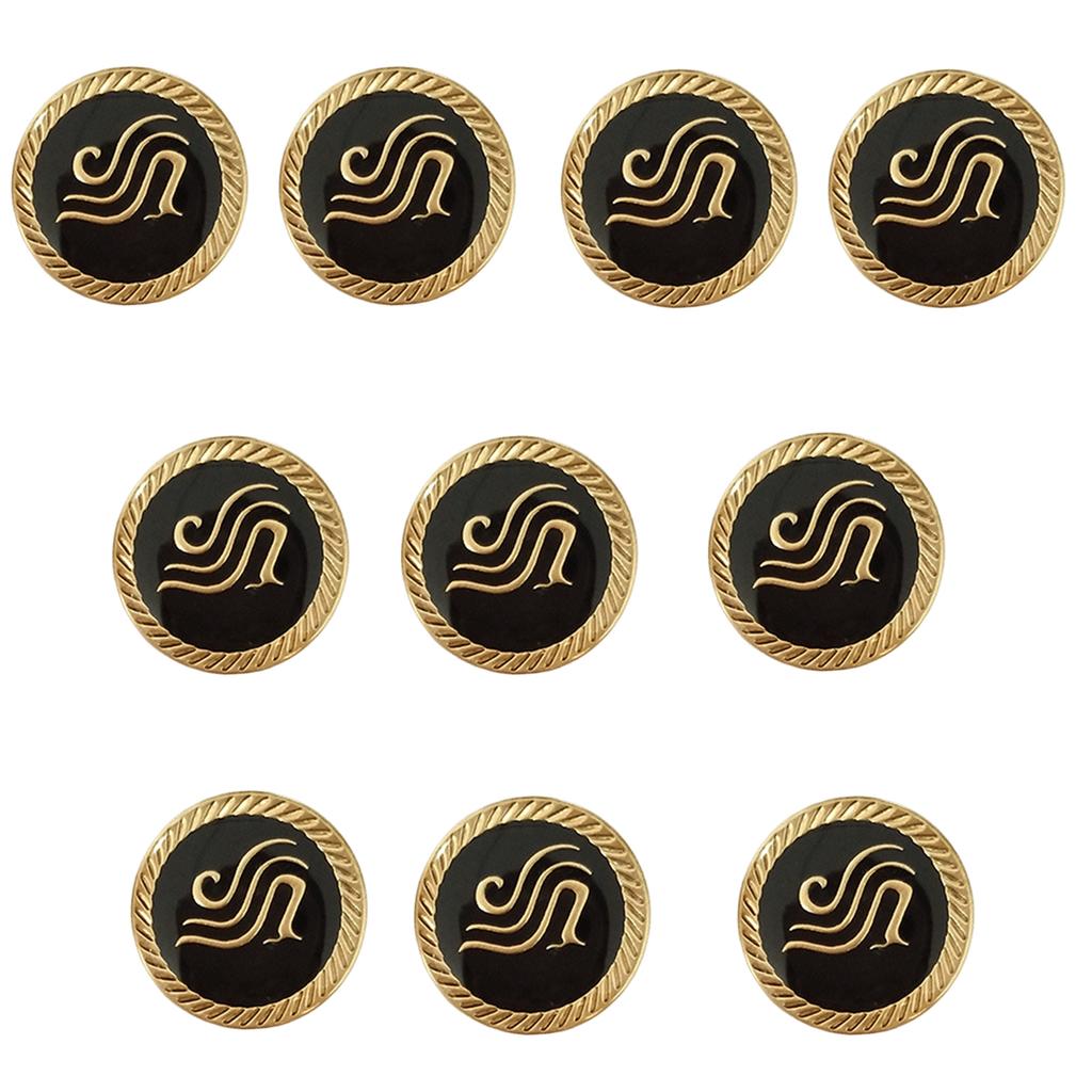 Airport Uniform Buttons Rustproof Metal Buttons Fasteners Airline Crew Buttons for Airline and Ground Crew