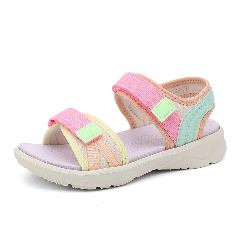 Boys And Girls Open Toe Sport Sandals Children's Adjustable Strap Non Slip Outdoor Beach Water Shoes Big Kid Sizes 28-37 Summer Casual Sandals