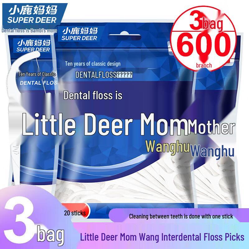 

Deer Mother Tiger Tooth Floss Sticks Family Pack