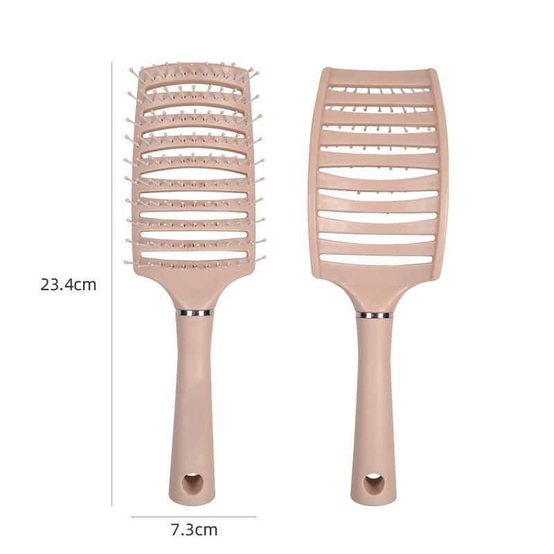 

Curved Vented Brush Professional Men Women Fast Drying Hair Detangling Scalp Massage Brush Styling Tool Pink розовый
