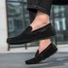 Fashion Men's Comfortable Versatile Leather Casual Shoes Anti Slip Flats Bottom Business Office Shoes Fashionable Simple Leather Loafers