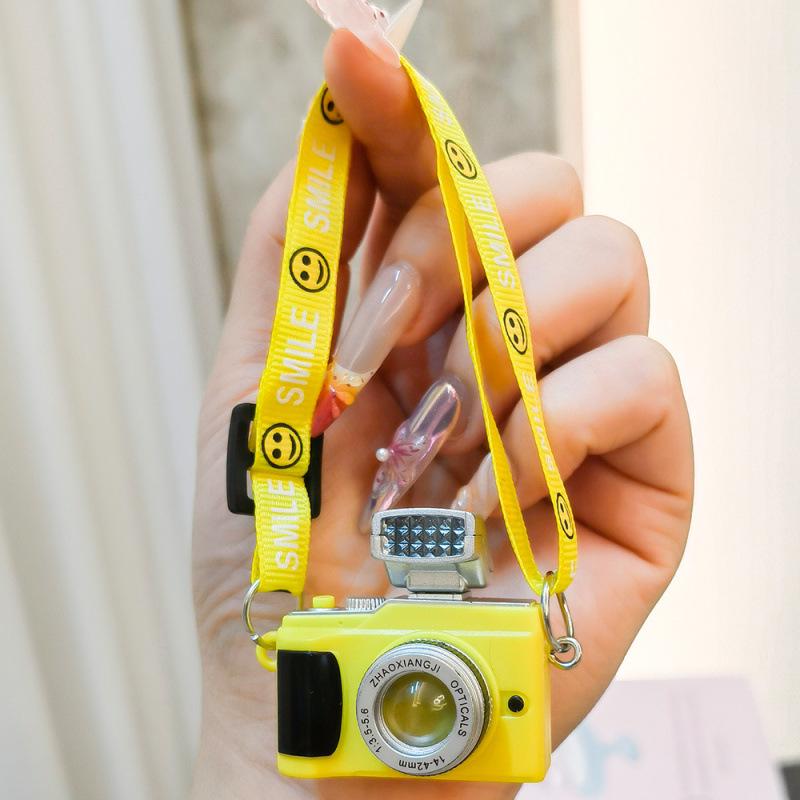 Cotton Doll Webbing Cross-Strap Mini Camera Clothes & Accessories for Kids  Electronic Toys and Decoration. Smiling face rope