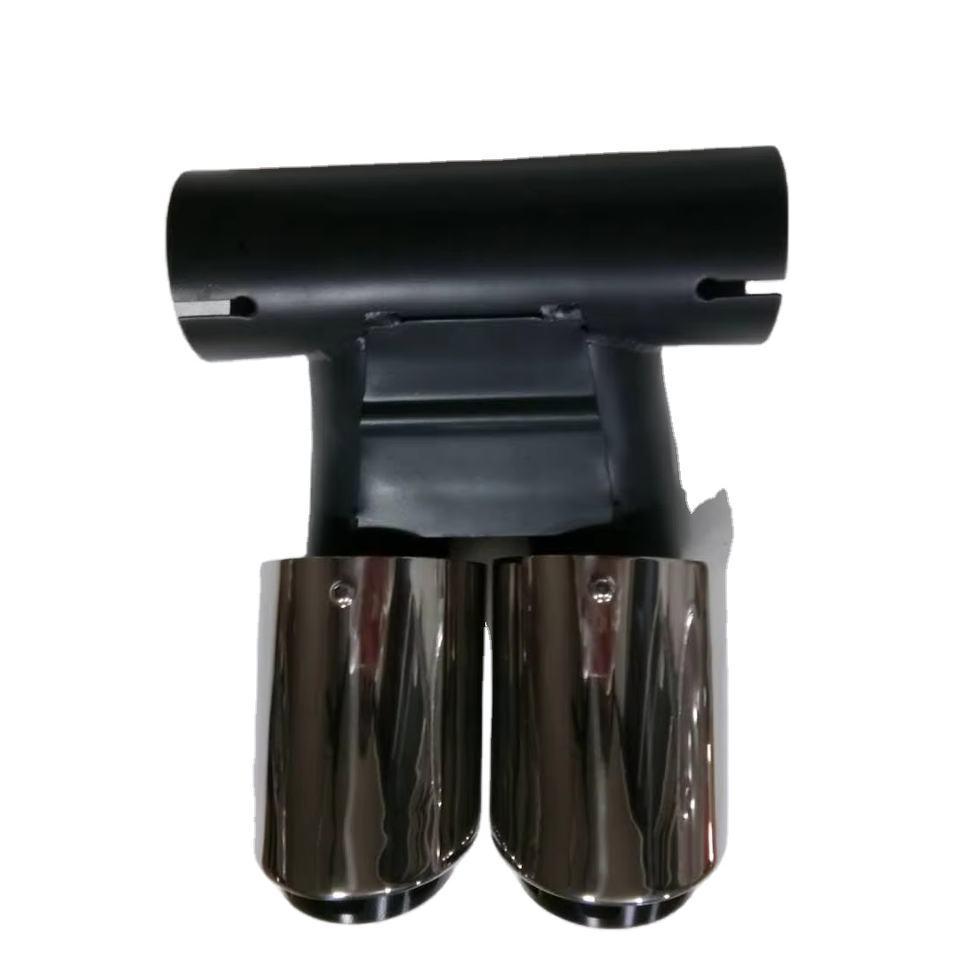Black Glossy Stainless Steel Tailpipe for Porsche 718 Boxster