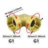 Brass 3/4" 1" Male Female Thread Connector Elbow Repair 90 Degrees Water Type Plumbing Brass Fitting Metal Coupler
