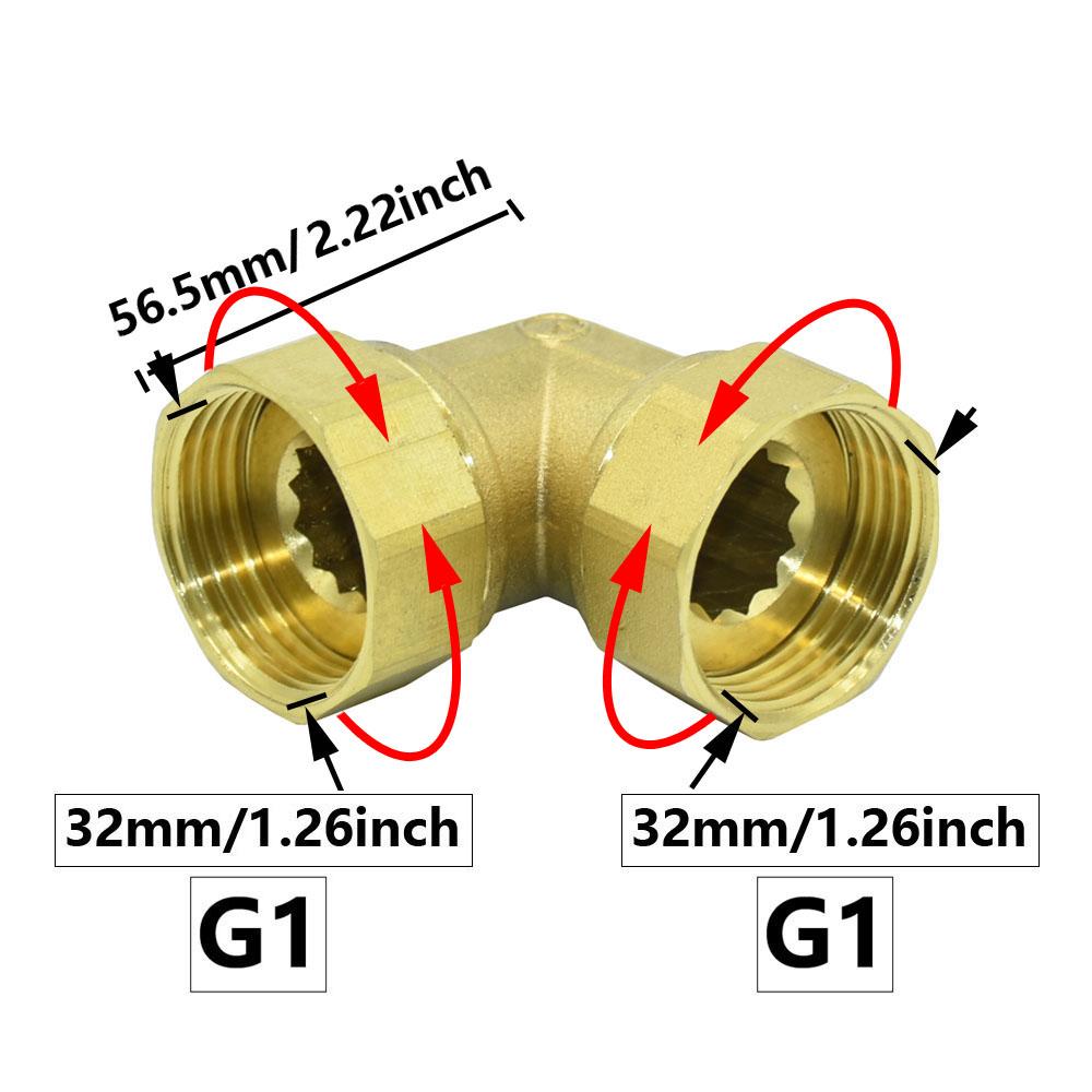 Brass 3/4" 1" Male Female Thread Connector Elbow Repair 90 Degrees Water Type Plumbing Brass Fitting Metal Coupler