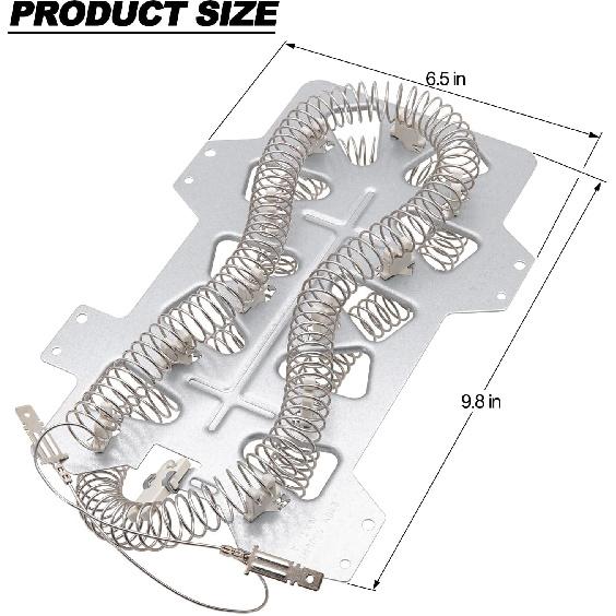 Dryer Heating Element Kit Compatible With Samsung DVE45N5300F/A3 DVE45N5300V/A3 DVE45N5300W/A3 DVE50M7450P/A3 DVE50M7450W/A3 DVE50R5200W/A3