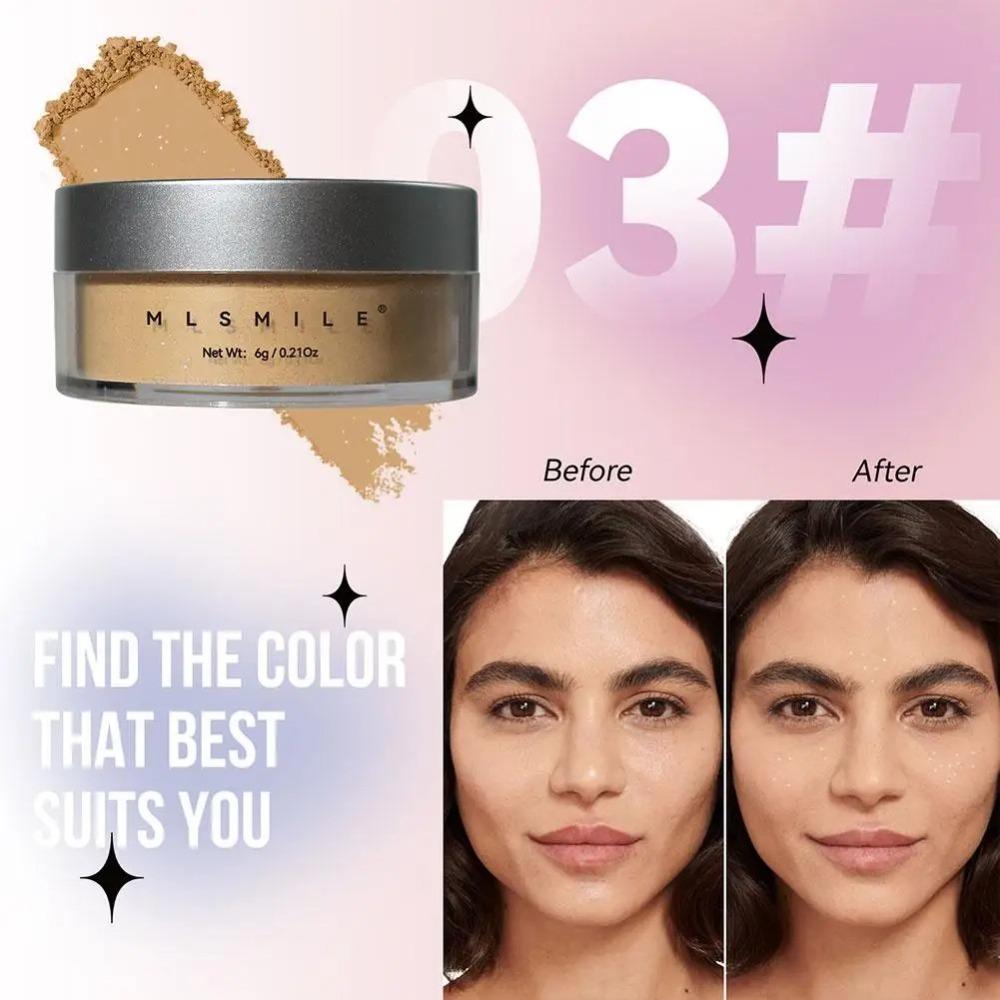 Long Lasting Glitter Setting Powder Oil Control Pearlescent Face Powder Hide Pore Natural Finish Matte Powder Concealer Setting