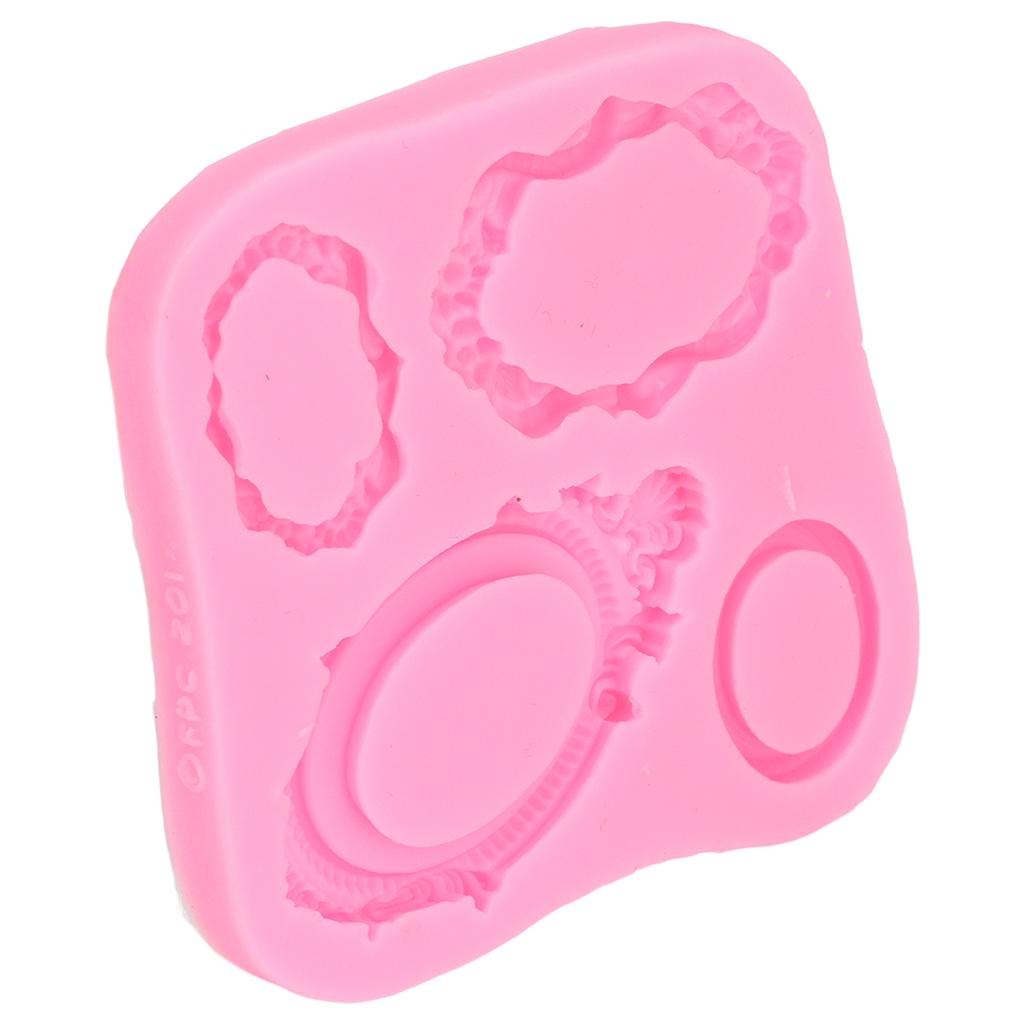 Frame Mold 4 Types Silicone Fondant Cake Chocolate Decorating Mould for Cooking Baking