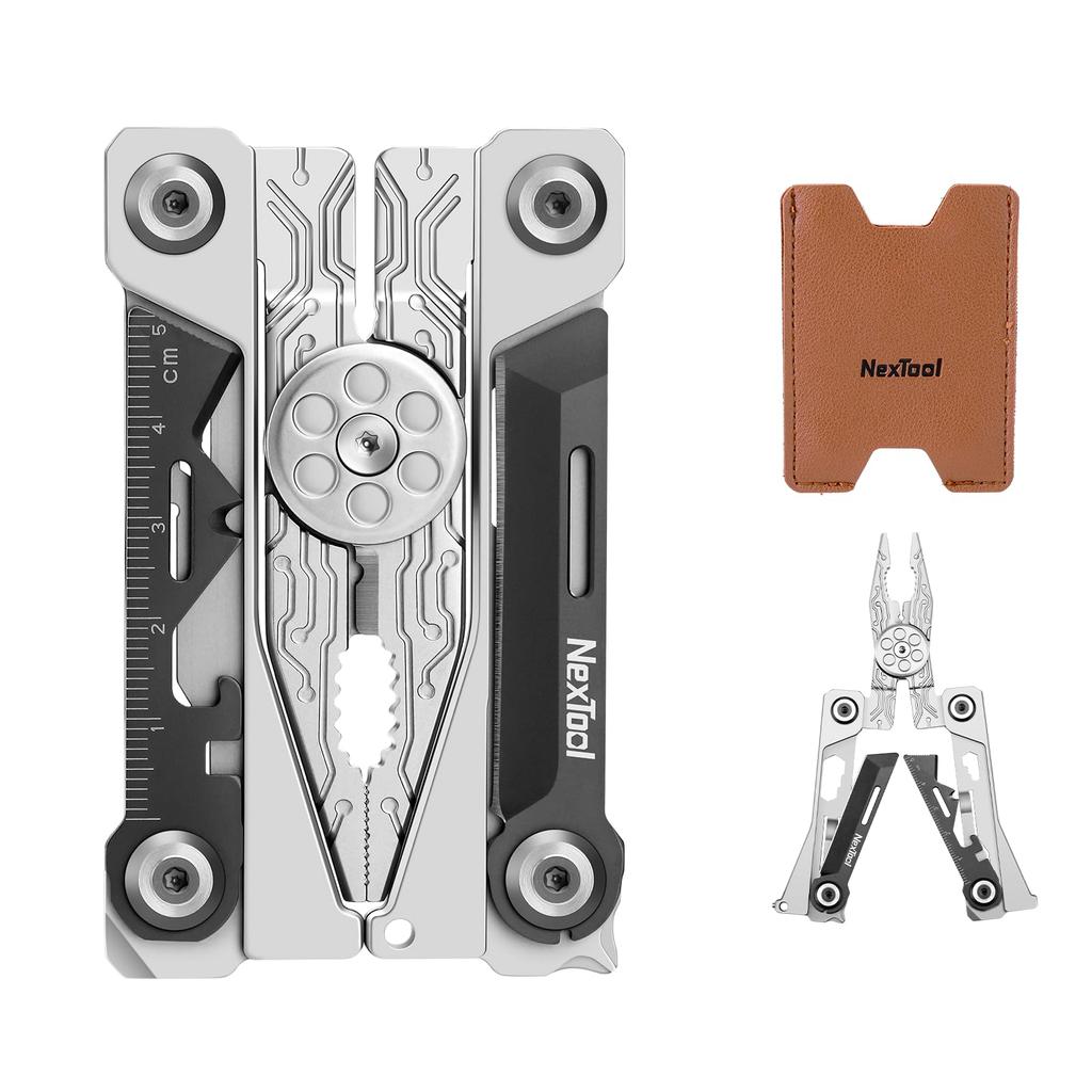 NexTool Folding Multi Credit Card Multi Bottle Hex EDC Tools Men Gifts 20 In 1 Stainless Steel Wallet Multi Tool Tool, Tool, Pliers, Knife, Opener,
