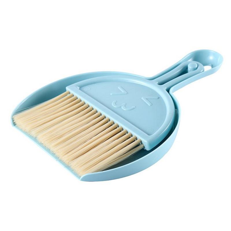 Smiley Desktop Mini with Dustpan Computer Clutter Cleaning Brush синий