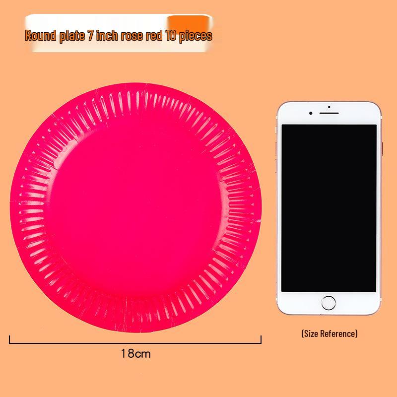 Colorful Disposable Paper Plates for Kindergarten Arts, Crafts, and Decor