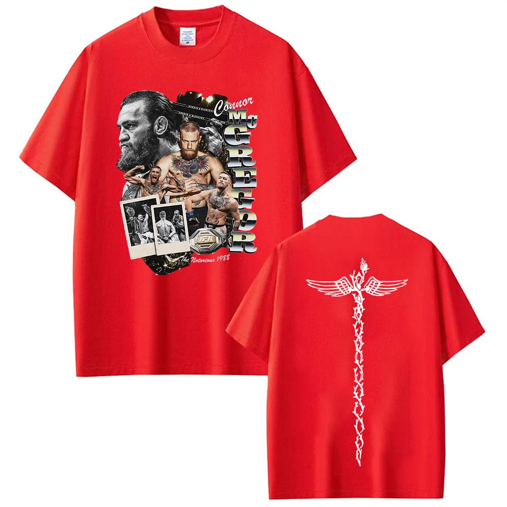 Conor Mcgregor The Notorious Maglietta Grafica Vintage Unisex Moda Donna Gotica Magliette Oversize Top Estivi 100% Cotone Maglietta