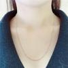 Purple Gold Necklace Imported Craft Box Chain Premium Rose Gold Plated Color Gold Collarbone Chain