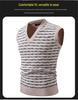 Men's V-Neck Trendy Knit Sweater Vest - Autumn/Winter European & American Style Pullover