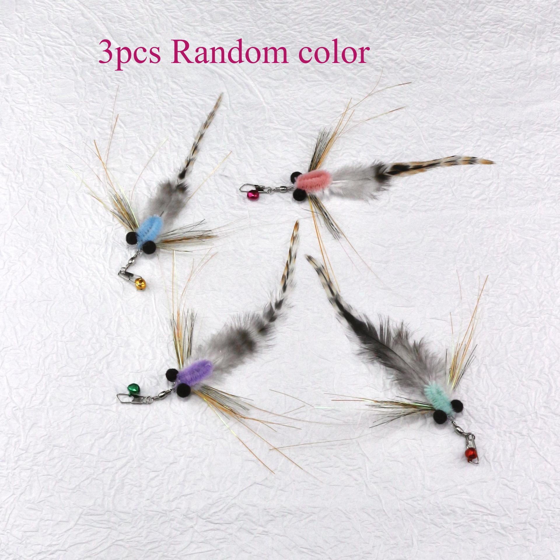 

3 шт./4 шт. Имитация маленьких летающих насекомых Сменная головка для палочки-дразнилки для кошки Забавные игрушки для питомцев