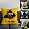 Classic PPunjabB Map Cushion Cover Elegant Comfort Pillowcase Sofa Bed Doublesided Printed Invisible Zipper Home Decor