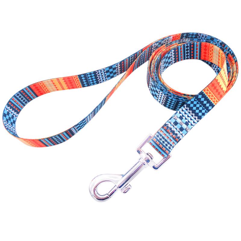 Patterned Webbing Dog Leash - Printed Pet Rope