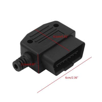 Auto OBD2 OBDII 16 Pin Male Connector Plug Diagnostic Scanner Convertor Extender Cord Adapter Connector Cable Waterproof