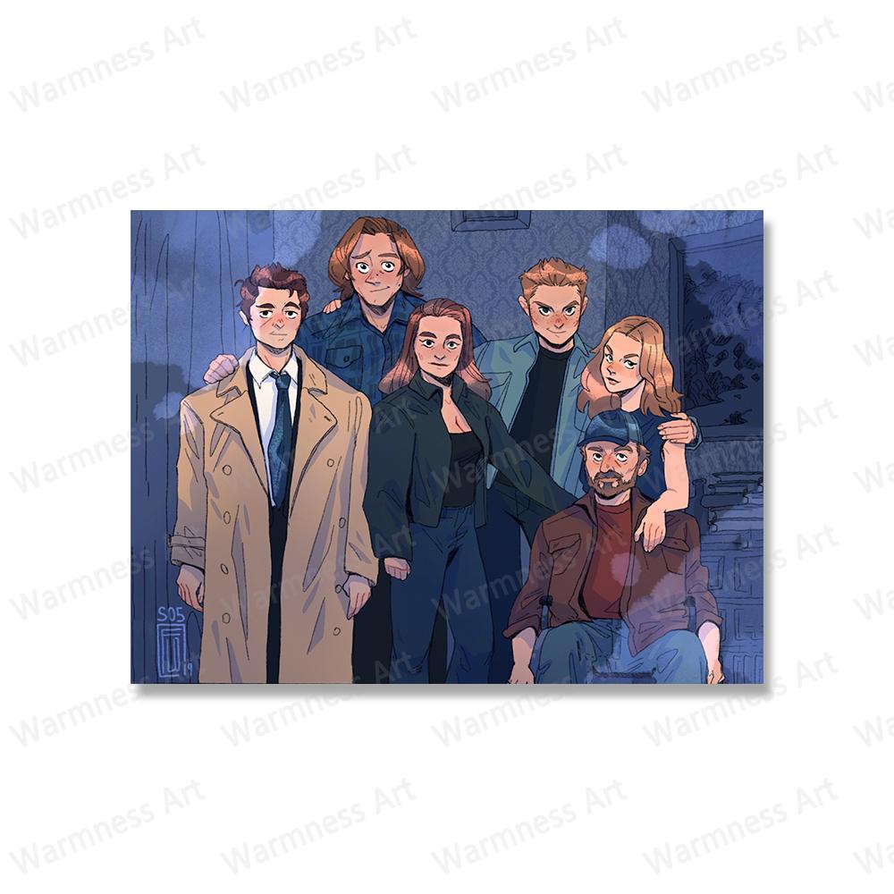 

Современный ТВ-сериал «Сверхъестественное», постеры с героями мультфильмов, принт для гостиной, холст, живопись, украшение для дома, стены, изображение 21x30cm No Framed фиолетовый