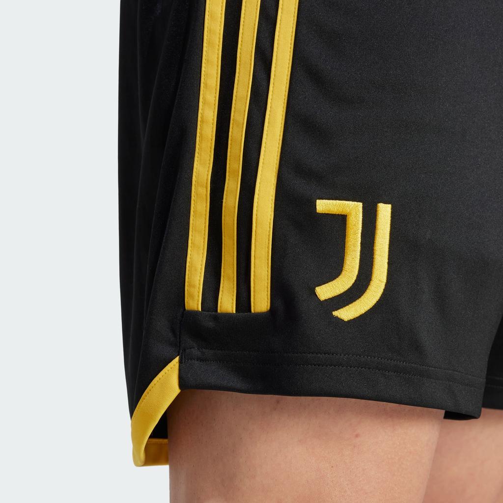 Adidas Juve H Sho Striped Color Block Sports Football Shorts Fan Edition Juventus Home Men shorts Black HR8254