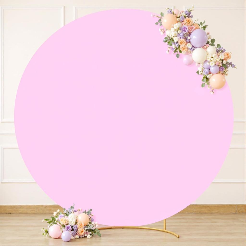 White Round Photography Backdrop Cloth Cover Baby Shower Birthday Party Wedding Decor Photo Backdrop Cloth Circle Background
