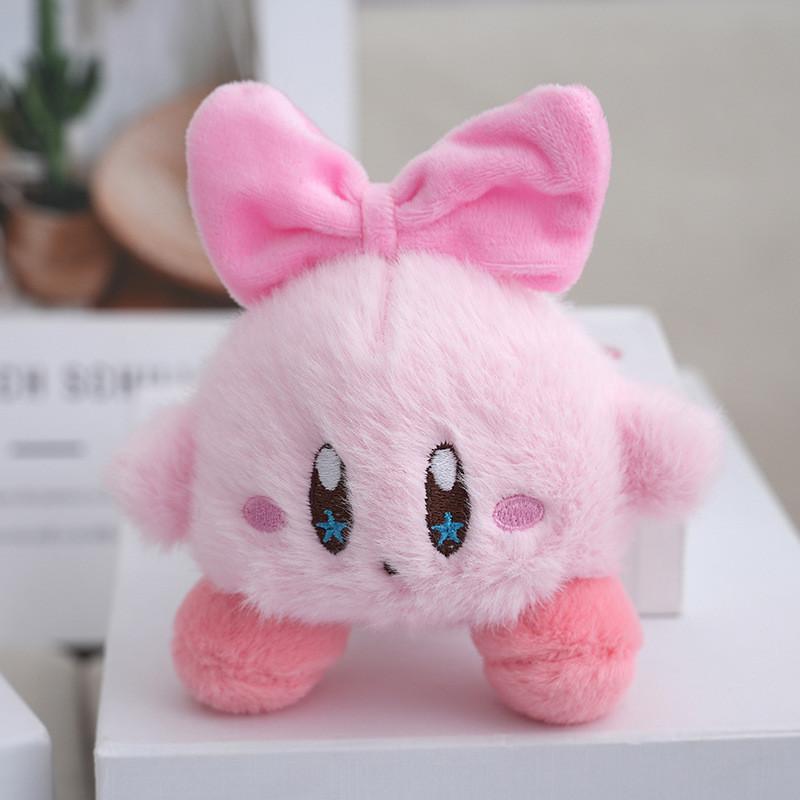 

Adorable Plush Star Kirby Keychain Backpack Toy Cute Gift For Kids And Collectors Bow