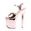 Sexy Women Pole Dance Shoes Pumps Party Club Platform High-heeled 20cm Shoes Peep Toe Sandals Plus Size