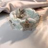 Bear Snuggly Bracelet For Women Elegant Plush Yarn And Wood Handmade Gift Christmas