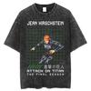 Attack on Titan Levi Ackerman Printed Tshirt Mens and Womens Washed Tshirt High Quality Vintage Cotton Tshirt Harajuku Tops