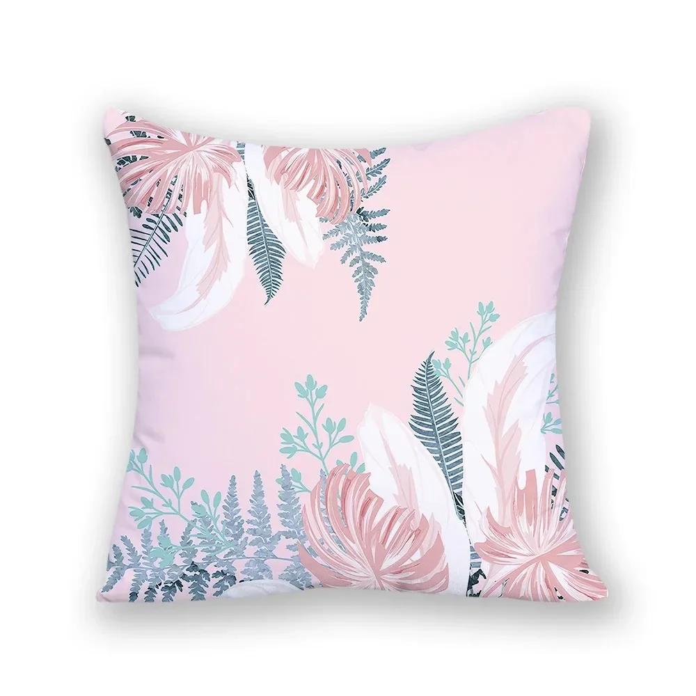 Federa Cuscino Divano Ufficio Semplice Cartone Animato Albero di Cocco Pianta Tropicale Stampa Lusso Decorazione Casa Federa Cuscino