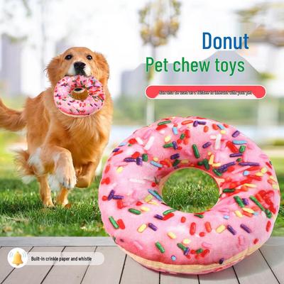 Teddy Donut Hund & Katze Kauspielzeug Plüschtiere mit Sound