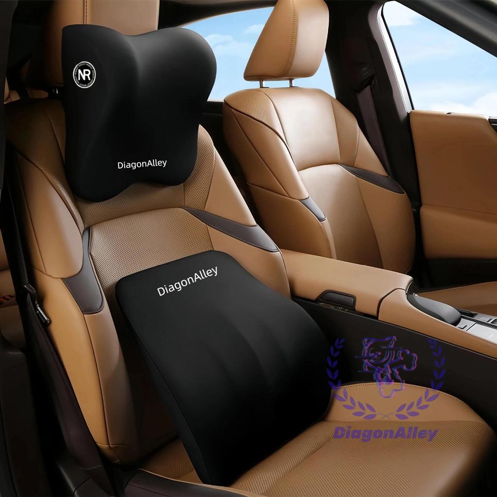 1/2PCS Car Headrest and Lumbar Support Neck Pillow Set Automotive Memory Foam Office Chair Headrest Fatigue Relief Travel Pillow