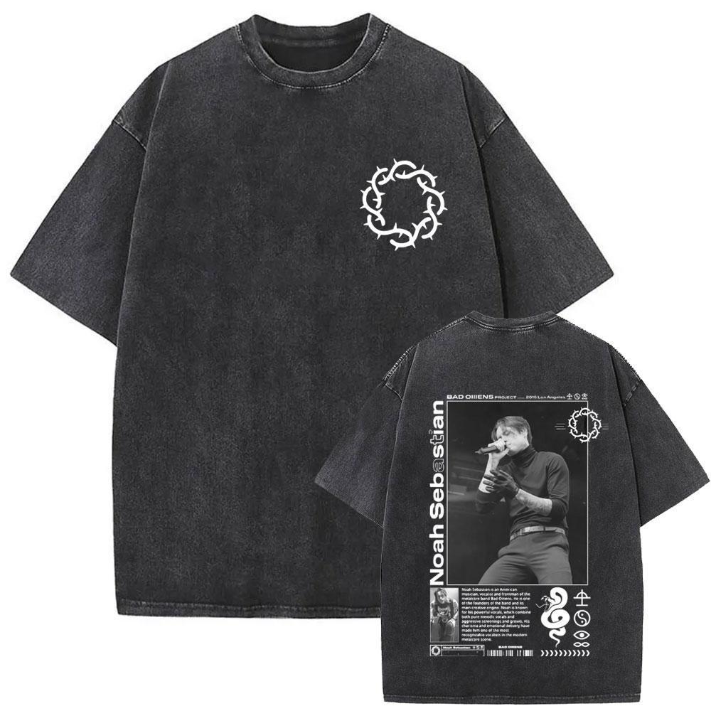 Washed Vintage Bad Omens Do You Feel Love Tour  T Shirt Fans Gift Men Clothing Retro Rock Gothic Metal Oversized Tshirts