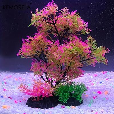 KEMORELA Aquarium Decor Fish Tank Landscaping Waterweed Plastic Simulation Waterweed Small Underwater World Landscape Decor