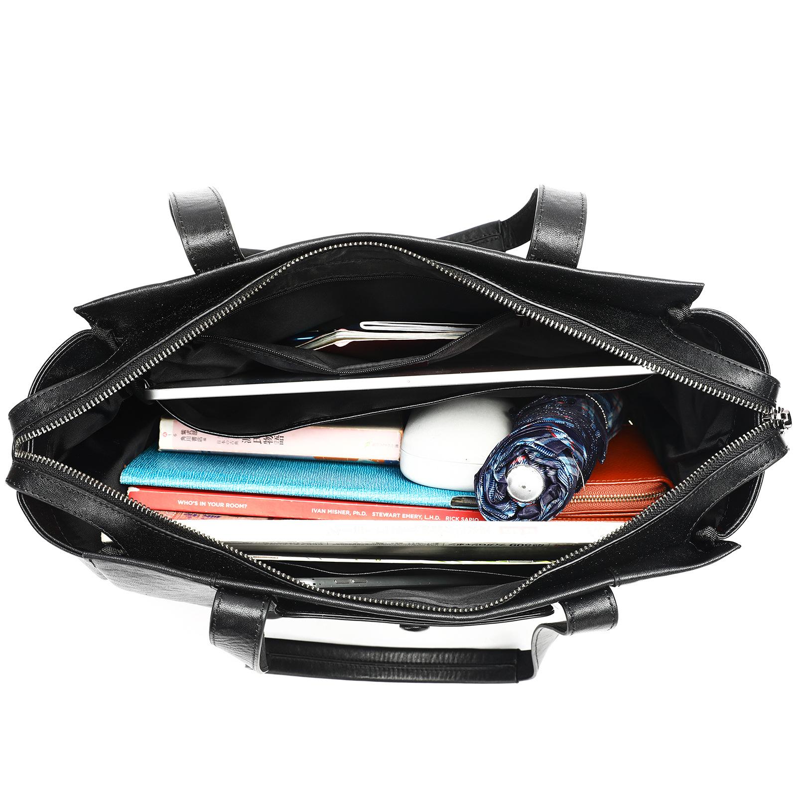 Модная кожаная женская сумка-тоут с большой емкостью — фото 3