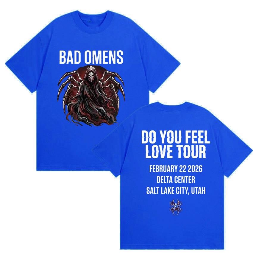 Rock Band Bad OUnisexs Do You Feel Love Tour Graphic T Shirts Unisexs Gothic Vintage Cotton Yk Short Sleeve Top Streetwear