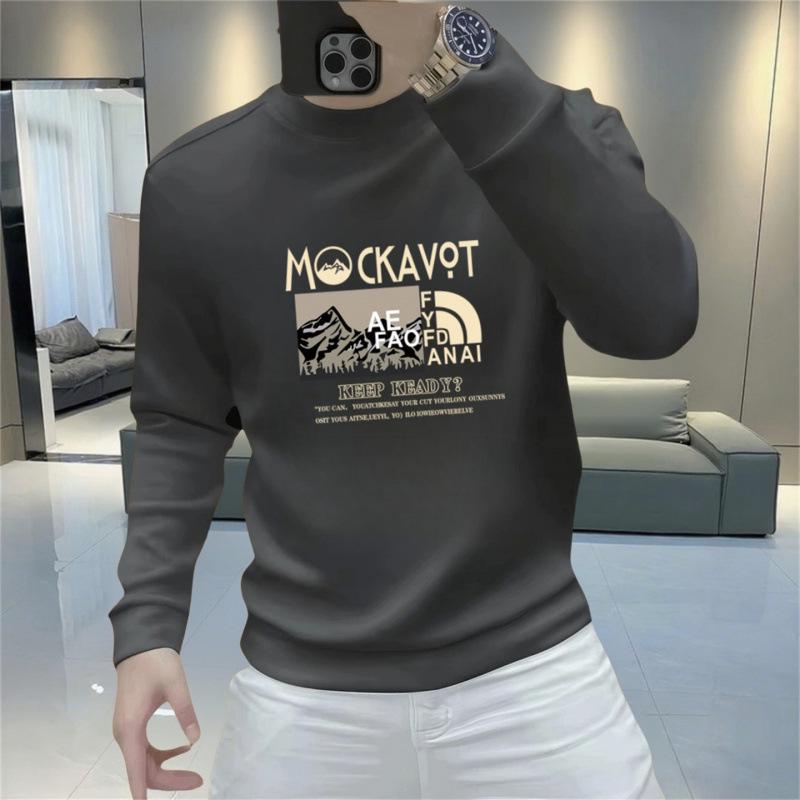 American Scoundrel Long Sleeve Men s Hoodie, Autumn/Winter Fashion, Trendy Versatile Round Neck Top, High Quality. L (for 120-140 lbs)