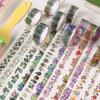 12 Rollen Blumendrahtband 15mmX2M Dekoband Ästhetisches PET-Band für Scrapbooking Journal Notizbuch Album Handyverpackung